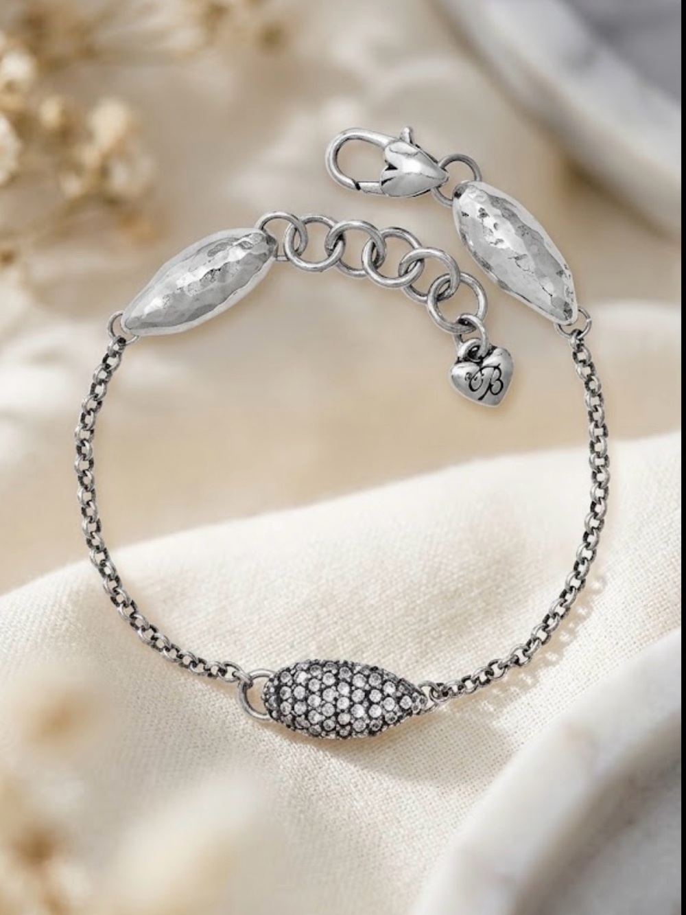 Brighton Bilbao Mist Silver Crystal Chain Bracelet 2644